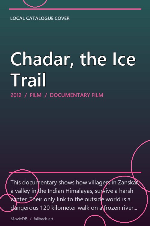 Chadar, the Ice Trail poster