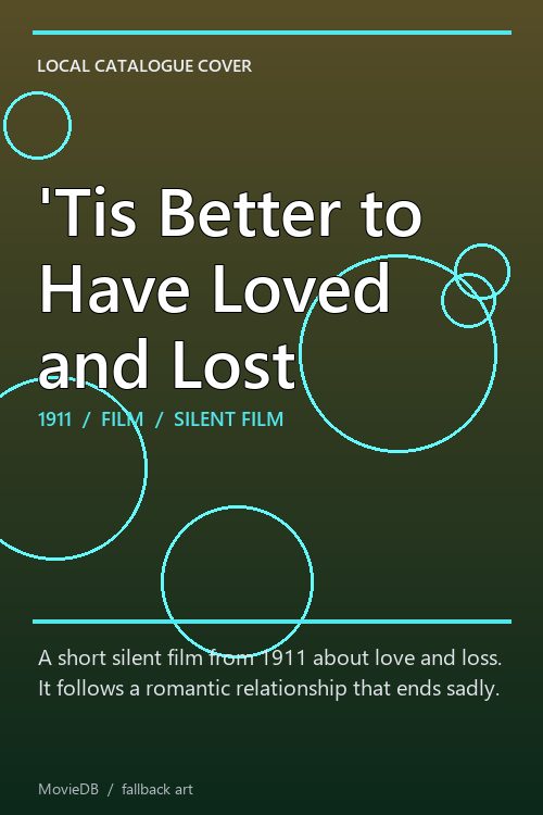 'Tis Better to Have Loved and Lost poster