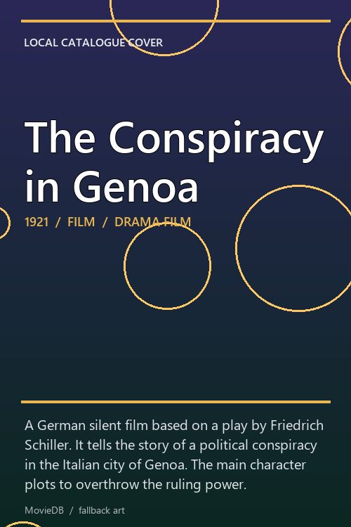 The Conspiracy in Genoa poster