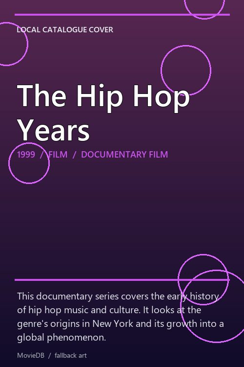 The Hip Hop Years poster