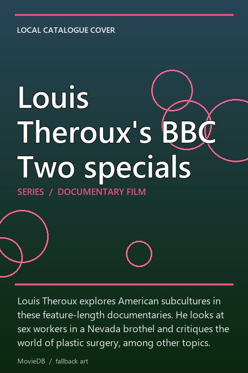Louis Theroux's BBC Two specials poster