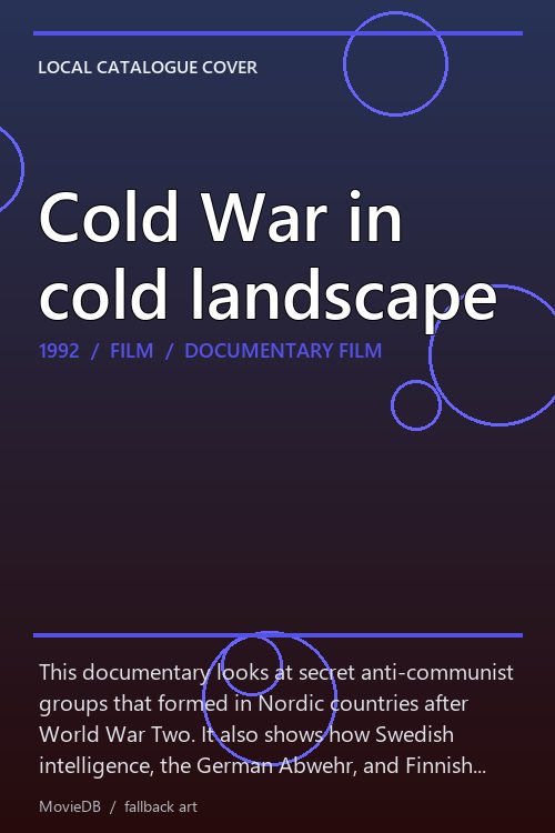 Cold War in cold landscape poster