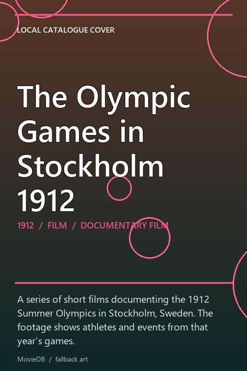 The Olympic Games in Stockholm 1912 poster