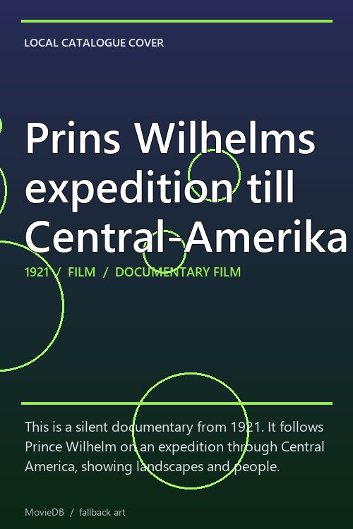 Prins Wilhelms expedition till Central-Amerika poster