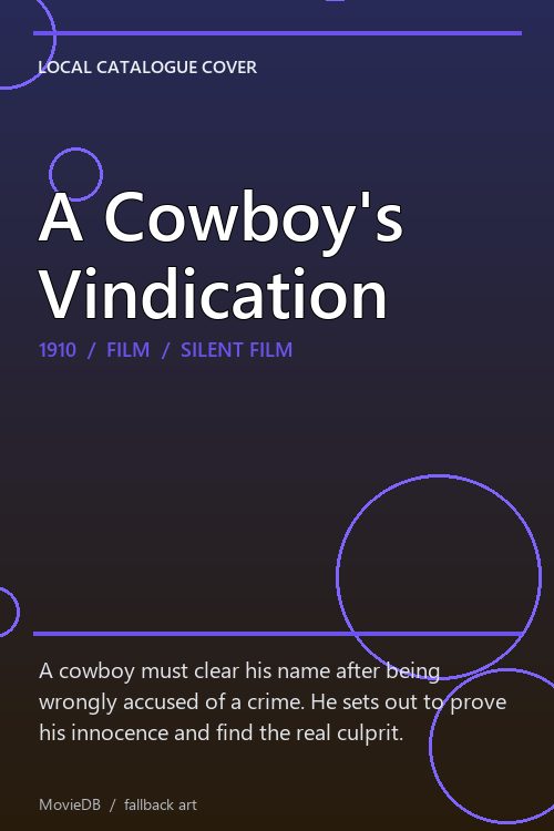 A Cowboy's Vindication poster