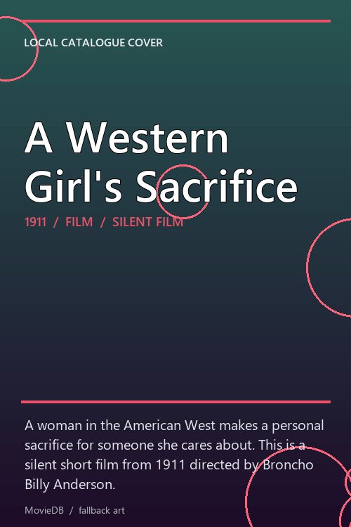 A Western Girl's Sacrifice poster