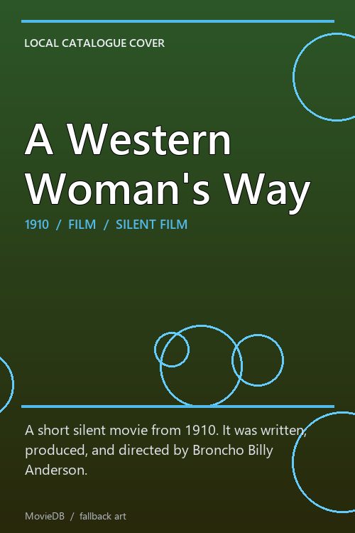 A Western Woman's Way poster