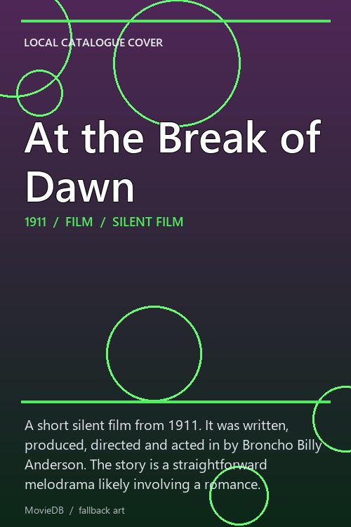 At the Break of Dawn poster
