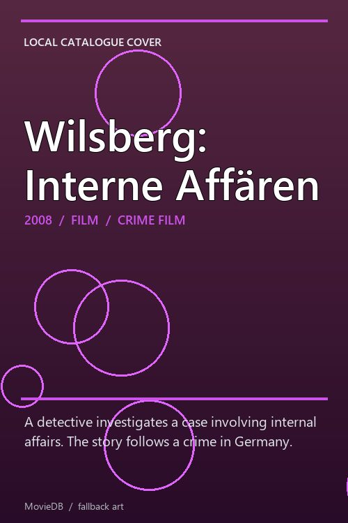 Wilsberg: Interne Affären poster