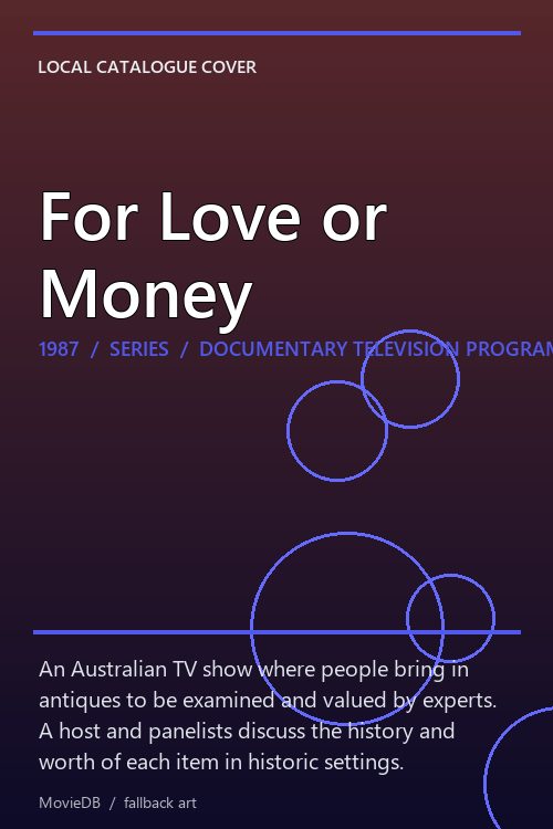 For Love or Money poster