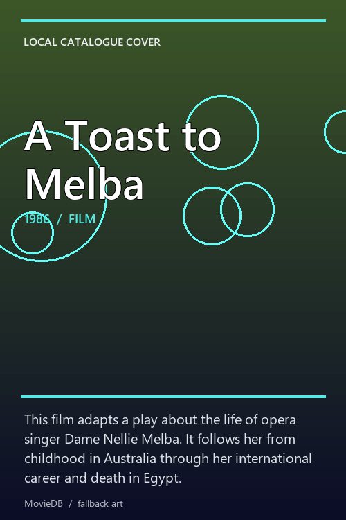 A Toast to Melba poster