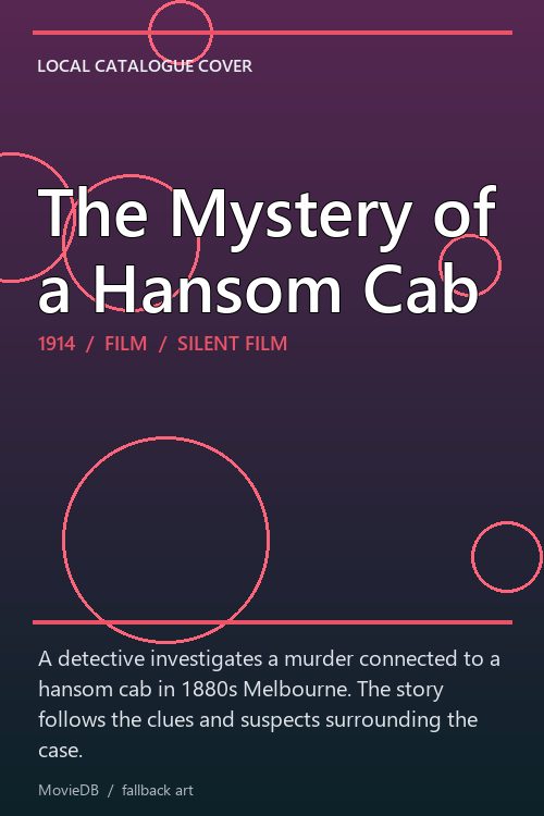 The Mystery of a Hansom Cab poster
