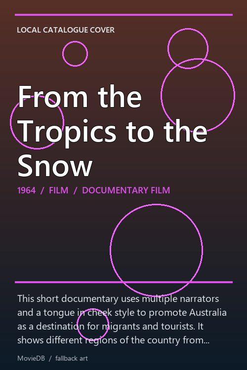 From the Tropics to the Snow poster