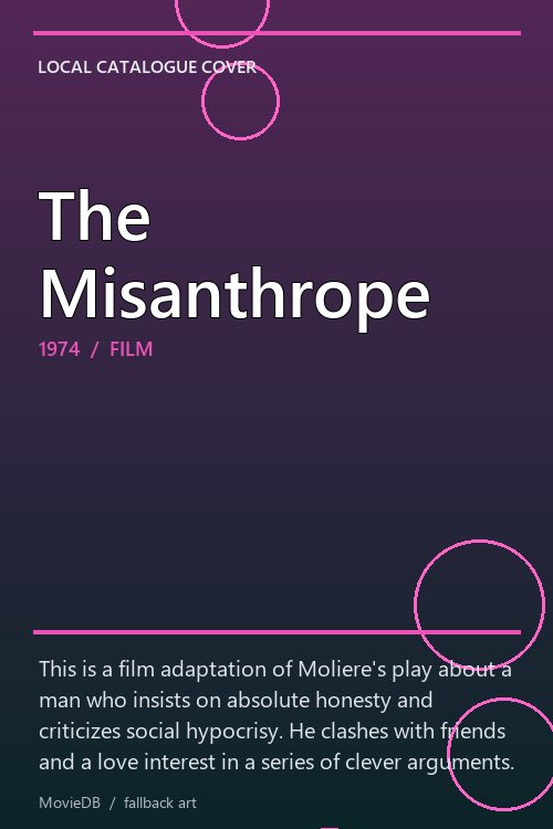 The Misanthrope poster