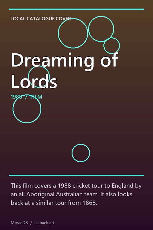 Dreaming of Lords poster