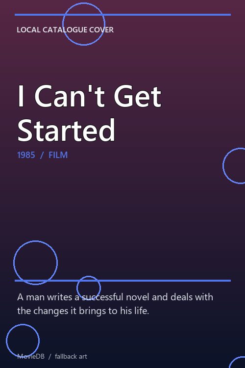 I Can't Get Started poster
