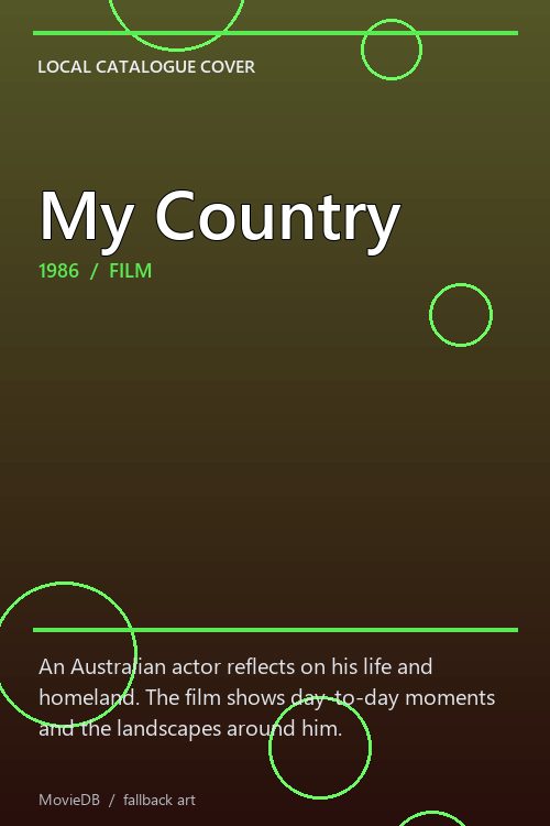 My Country poster