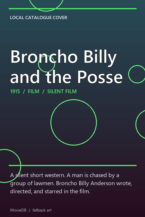Broncho Billy and the Posse poster