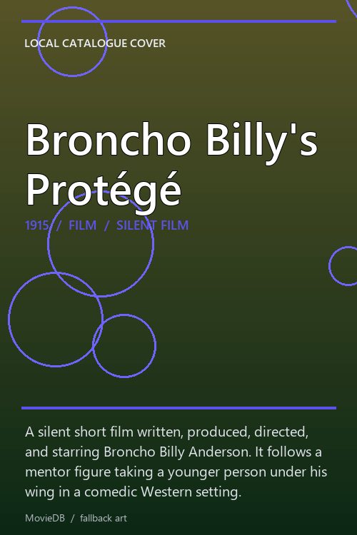 Broncho Billy's Protégé poster