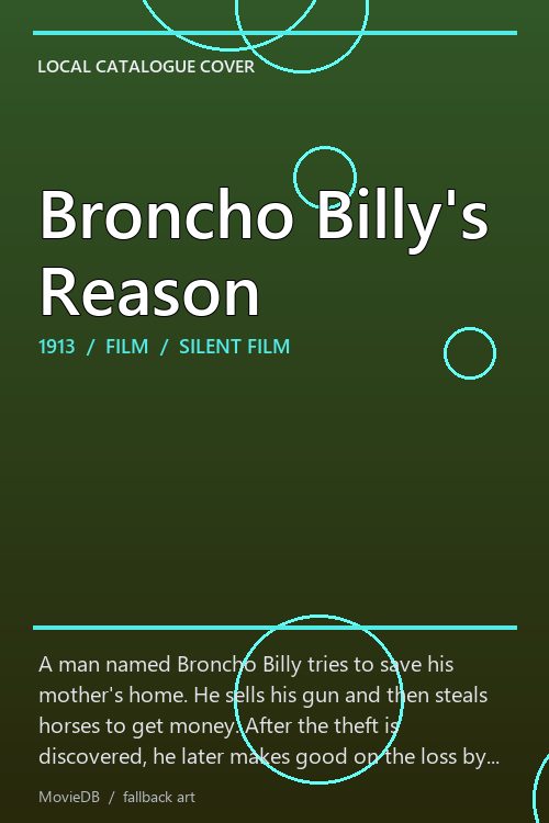 Broncho Billy's Reason poster