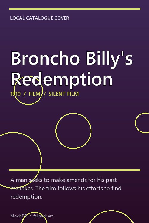 Broncho Billy's Redemption poster