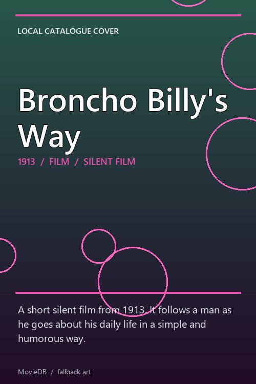 Broncho Billy's Way poster