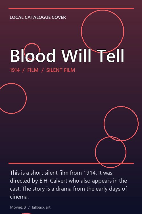 Blood Will Tell poster