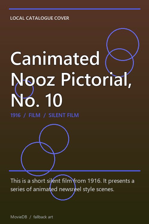 Canimated Nooz Pictorial, No. 10 poster