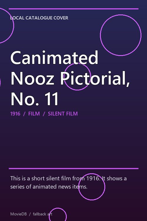 Canimated Nooz Pictorial, No. 11 poster