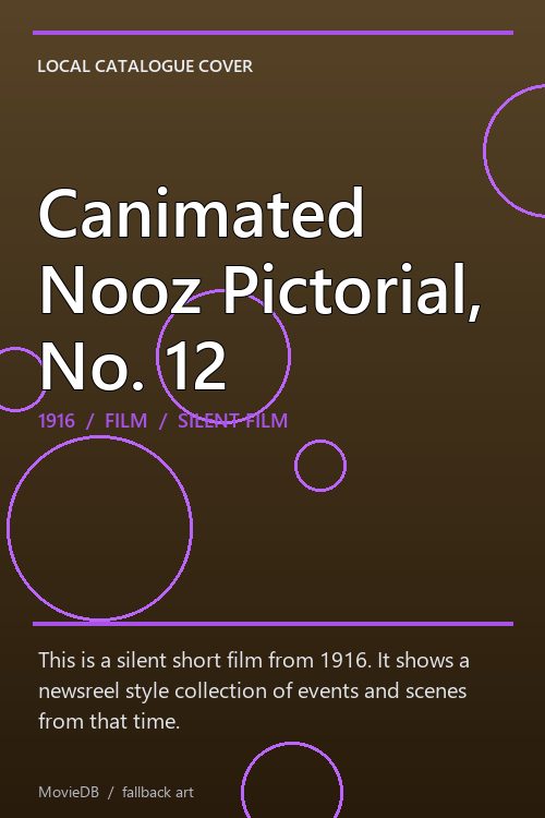 Canimated Nooz Pictorial, No. 12 poster