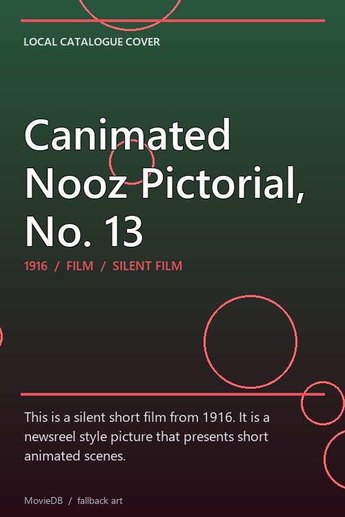 Canimated Nooz Pictorial, No. 13 poster