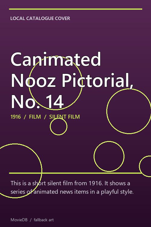 Canimated Nooz Pictorial, No. 14 poster