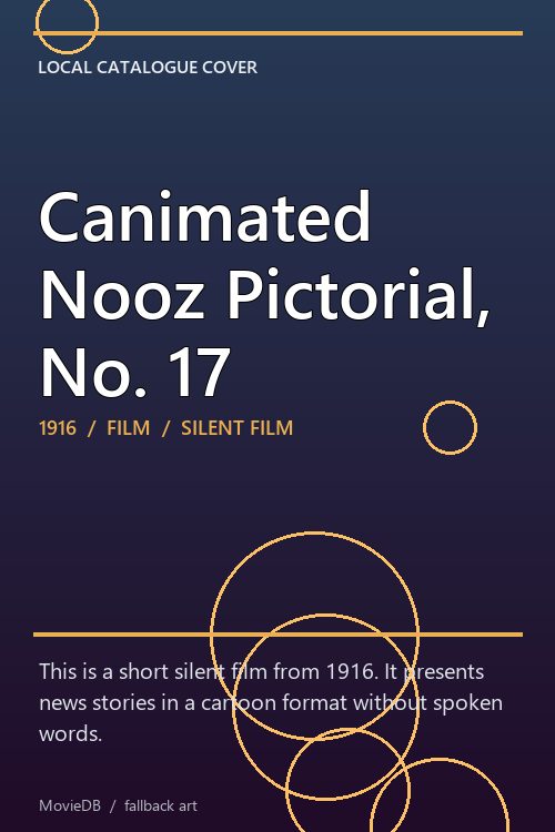 Canimated Nooz Pictorial, No. 17 poster