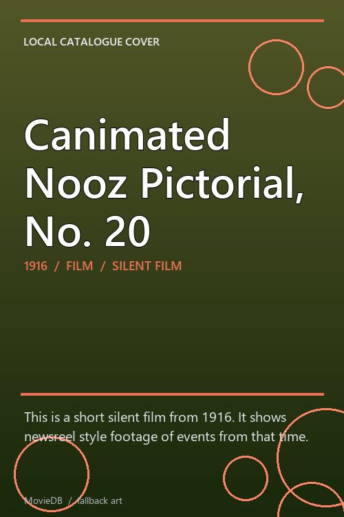 Canimated Nooz Pictorial, No. 20 poster