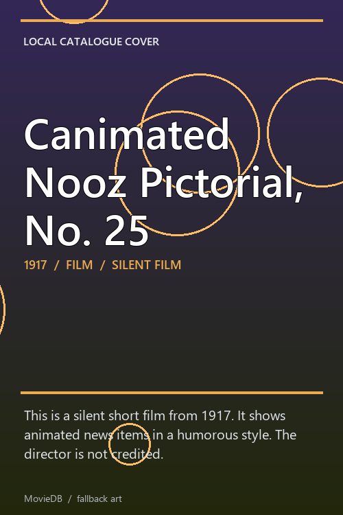 Canimated Nooz Pictorial, No. 25 poster