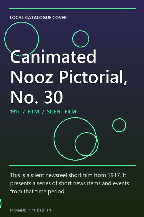 Canimated Nooz Pictorial, No. 30 poster