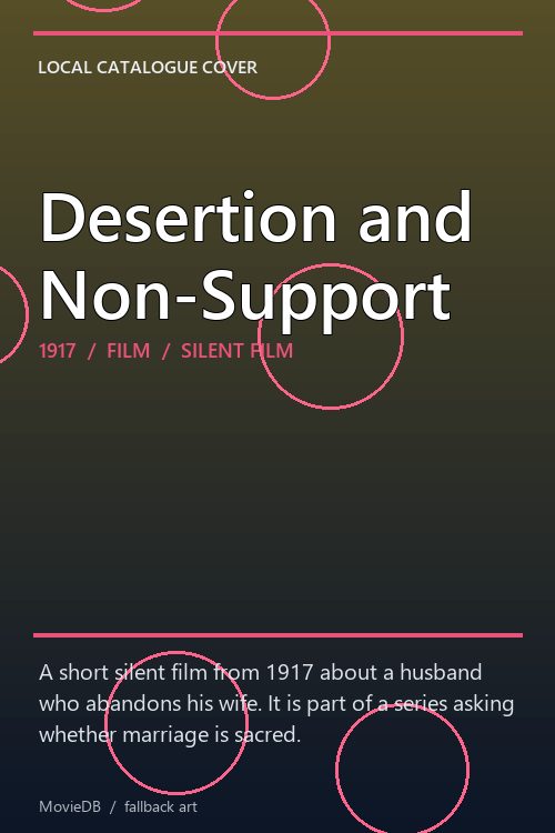 Desertion and Non-Support poster