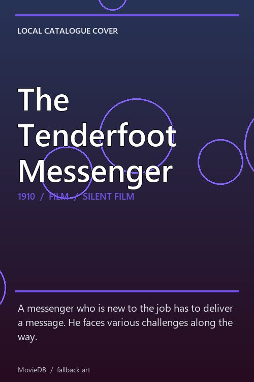 The Tenderfoot Messenger poster
