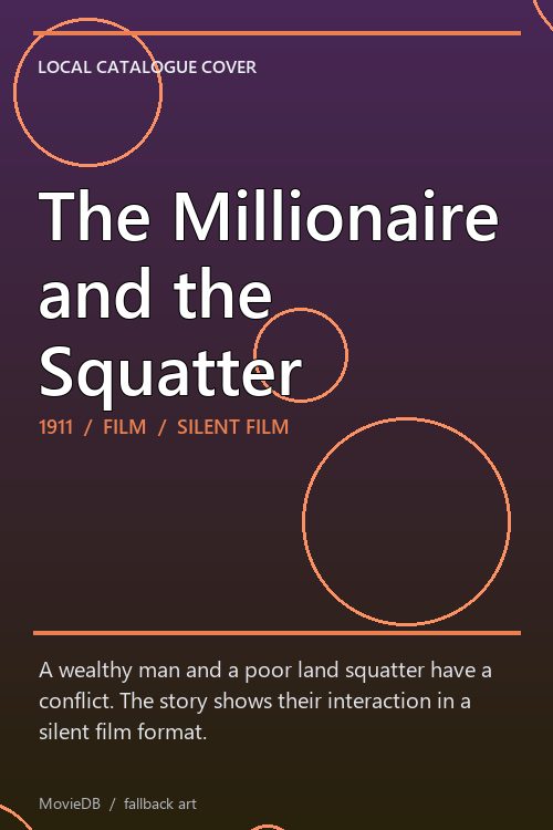 The Millionaire and the Squatter poster