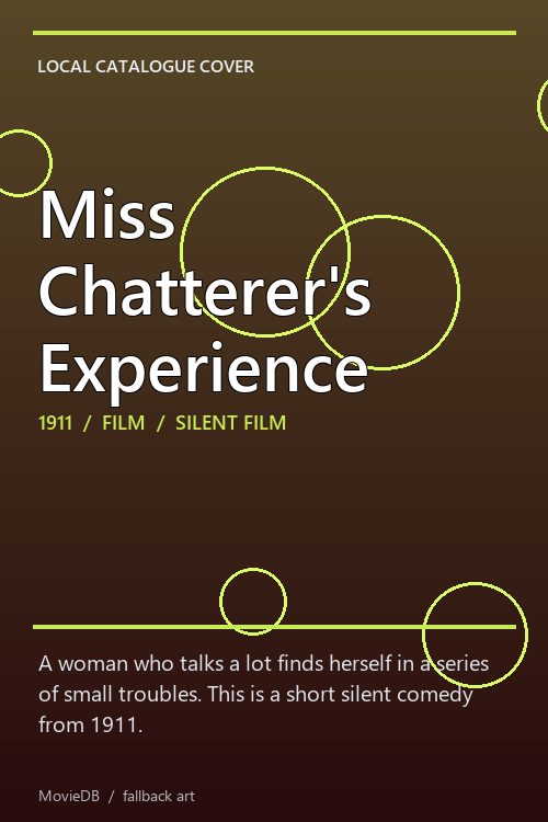 Miss Chatterer's Experience poster