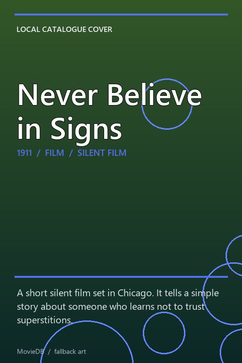 Never Believe in Signs poster