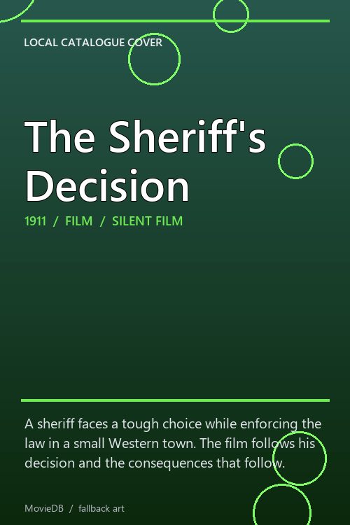 The Sheriff's Decision poster
