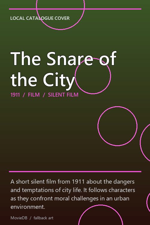 The Snare of the City poster