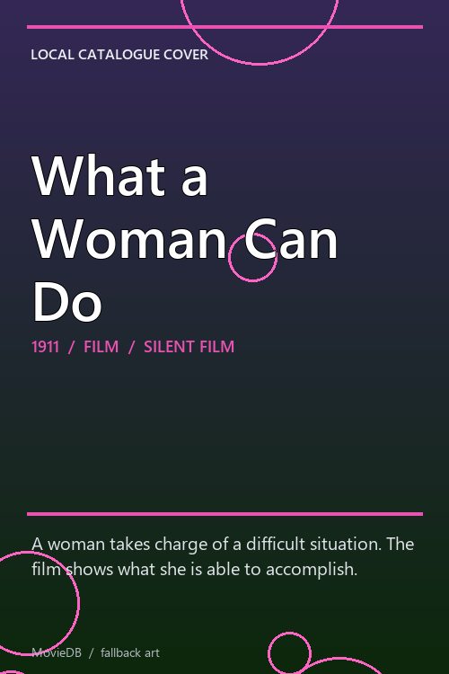 What a Woman Can Do poster