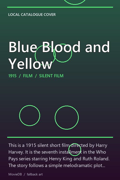 Blue Blood and Yellow poster