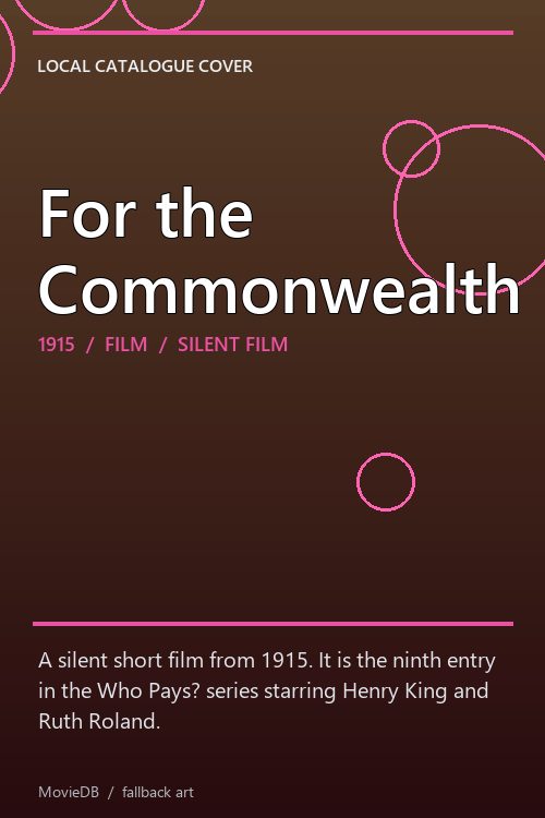 For the Commonwealth poster