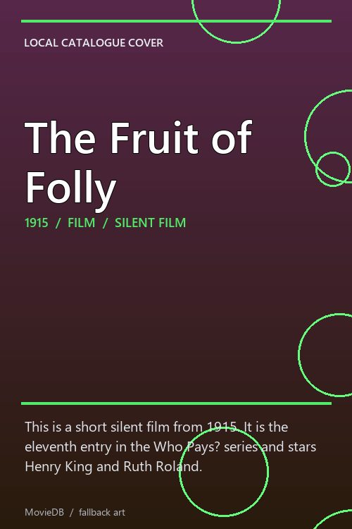 The Fruit of Folly poster