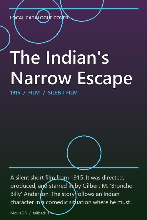 The Indian's Narrow Escape poster