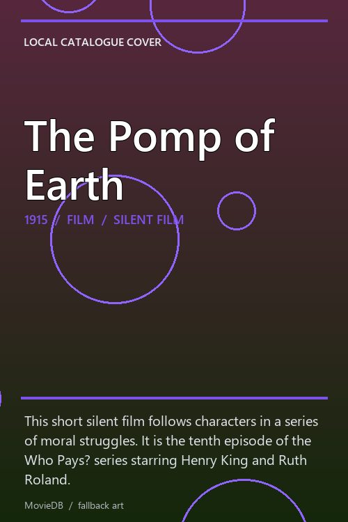The Pomp of Earth poster
