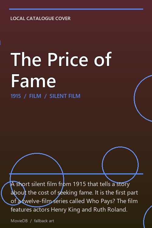The Price of Fame poster